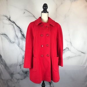 🦋BROMLEIGH 🦋 red vintage wool pea coat